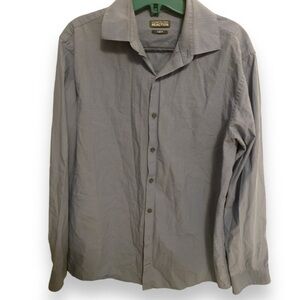 REACTION KENNETH COLE Men’s Slim Fit Baby Blue Dot Print Long Sleeve Dress Shirt